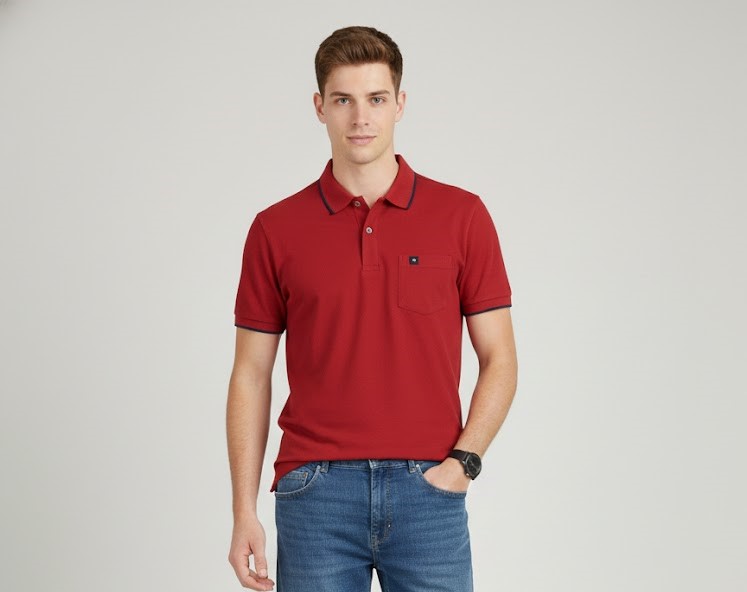 Camisa Polo Com Bolso